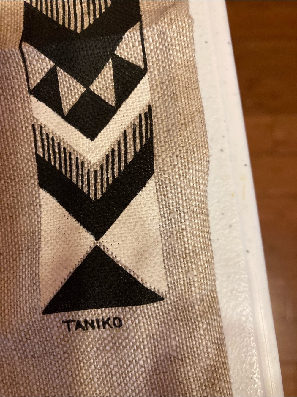 New Zealand Linen Tea Towel — Natural with Black Print - Picture 8 of 10